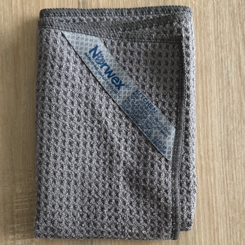 Norwex Charcoal Waffle Weave Kitchen Towel
